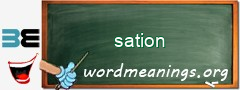 WordMeaning blackboard for sation